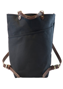 canvas brass leather backpack Convertible Backpack Tote
