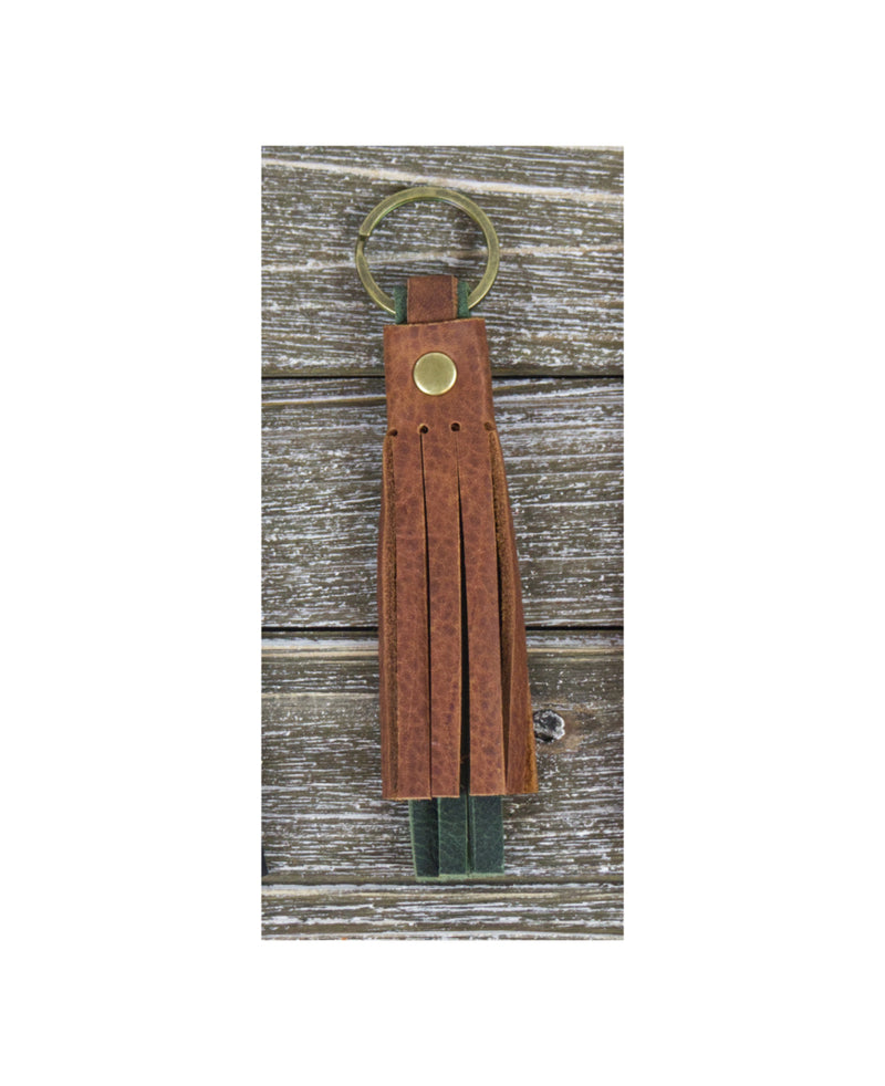 Leather Tassel Keychain
